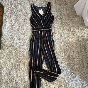 Kohl’s - “Live to Be Spoiled” striped jumpsuit NWT size XS